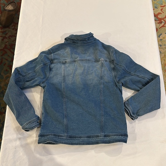 FFLA Five Four Los‎ Angeles Bridge Denim Jean Jacket Men’s medium Indigo EUC - Picture 3 of 5